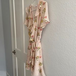 Lush Floral Wrap Dress